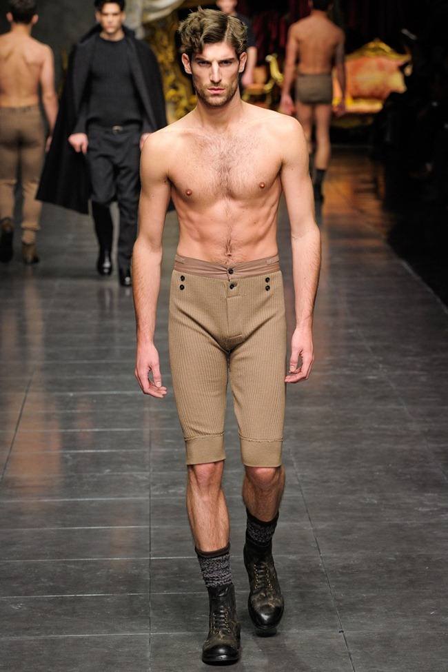 MILAN FASHION WEEK: DOLCE & GABBANA MEN'S FALL 2012