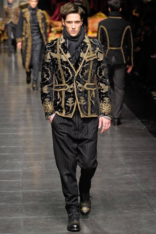 MILAN FASHION WEEK: DOLCE & GABBANA MEN'S FALL 2012