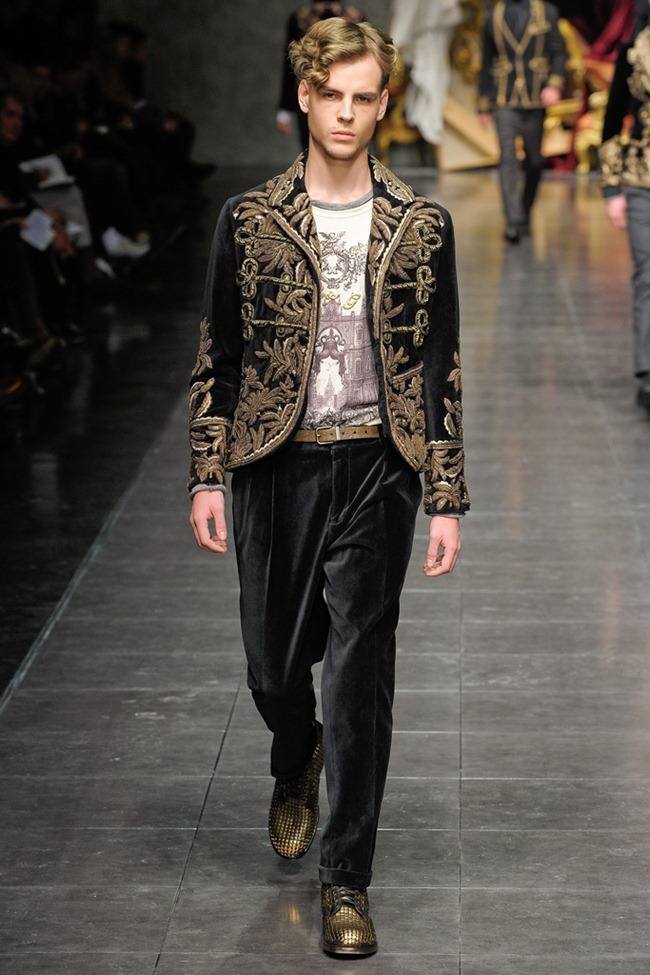 MILAN FASHION WEEK: DOLCE & GABBANA MEN'S FALL 2012