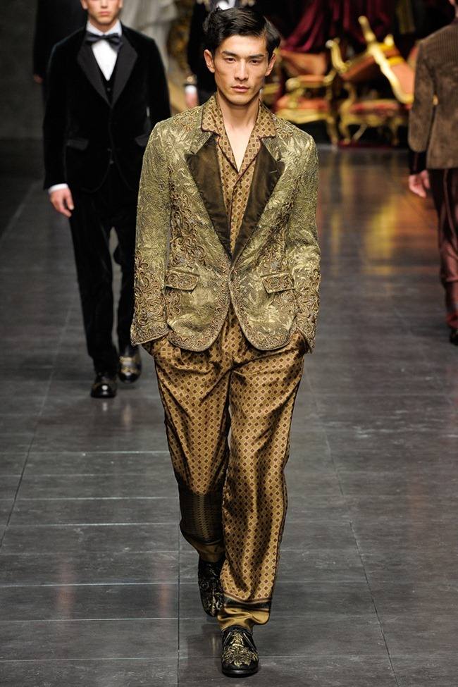 MILAN FASHION WEEK: DOLCE & GABBANA MEN'S FALL 2012