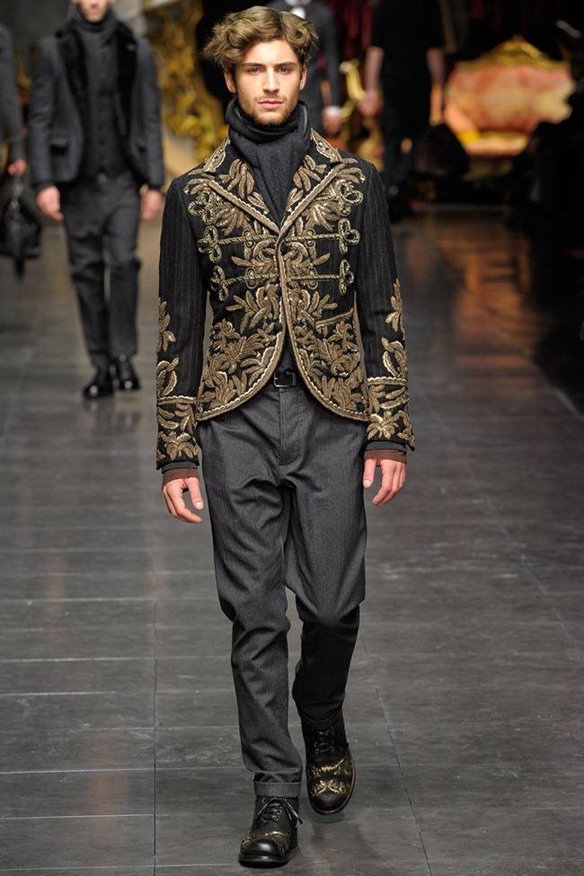 MILAN FASHION WEEK: DOLCE & GABBANA MEN'S FALL 2012