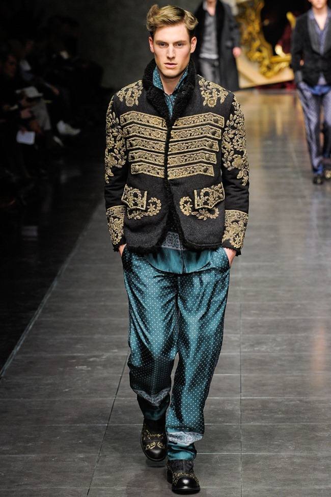 MILAN FASHION WEEK: DOLCE & GABBANA MEN'S FALL 2012