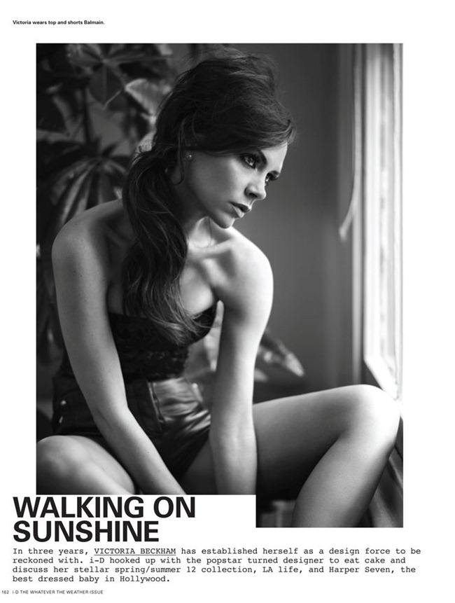 I-D MAGAZINE: VICTORIA BECKHAM IN "WALKING ON SUNSHINE" BY PHOTOGRAPHER JOSH OLINS