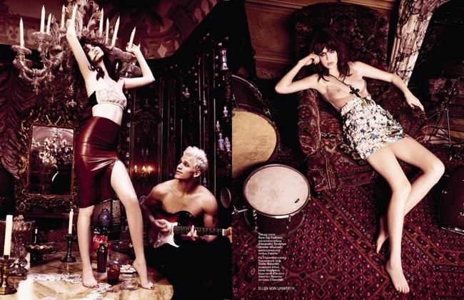 VOGUE RUSSIA: ANAIS POULIOT & LEEBO FREEMAN IN "YOUR LEISURE" BY PHOTOGRAPHER ELLEN VON UNWERTH