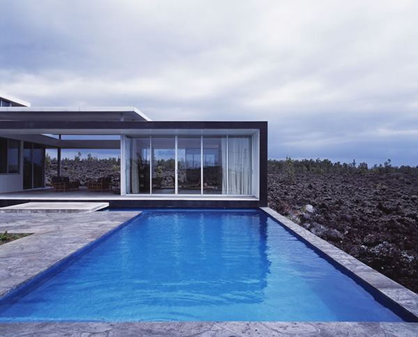 Hawaiian House built on lavaflow from nearby active volcano!