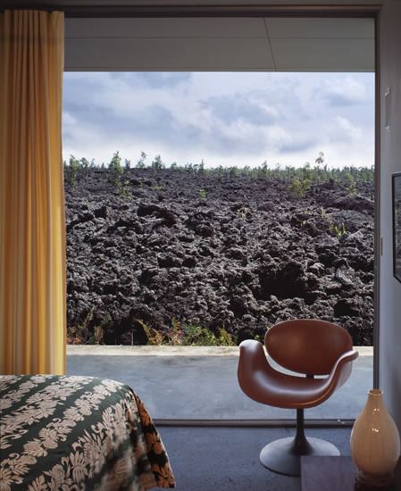 Hawaiian House built on lavaflow from nearby active volcano!