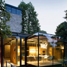 Modern Glass Home in Krakow, Poland comes with a tree and a tower!