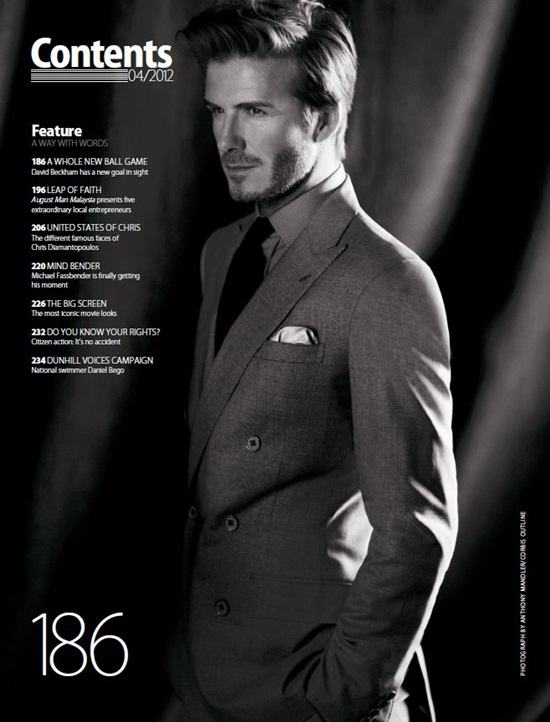 David Beckham @ August Man Malaysia April 2012
