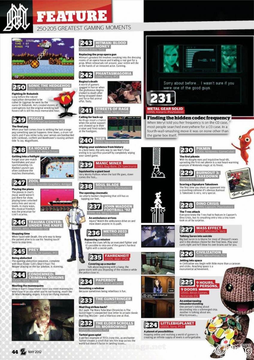 250 Greatest Gaming Moments @ Gamesmaster UK May 2012