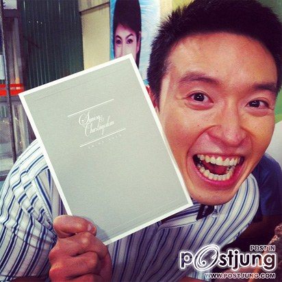 &ldquo;ชาย-วิกกี้&rdquo; โชว์การ์ดแต่งงานสไตล์วินเทจ ธีมจัดงานขาว-เทา