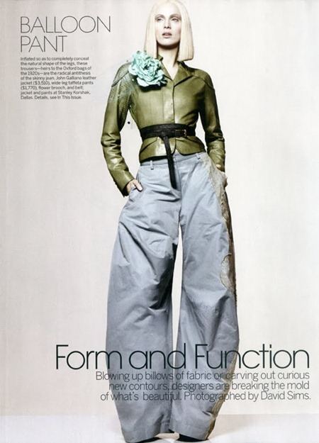 VOGUE MAGAZINE: KAREN ELSON IN FORM & FUNCTION BY PHOTOGRAPHER DAVID SIMS