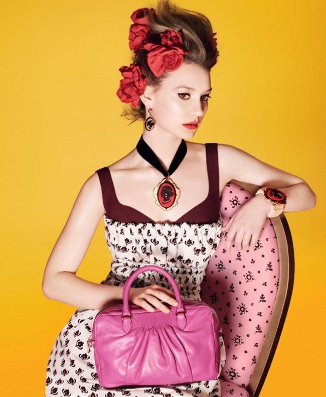 CAMPAIGN: MIA WASIKOWSKA FOR MIU MIU SPRING 2012 BY PHOTOGRAPHER DAVID SIMS