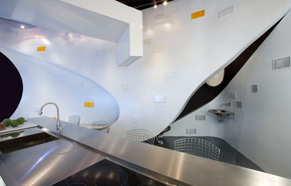 Ultra Modern Loft Idea in LA - luxe loft with a womb-like architecture