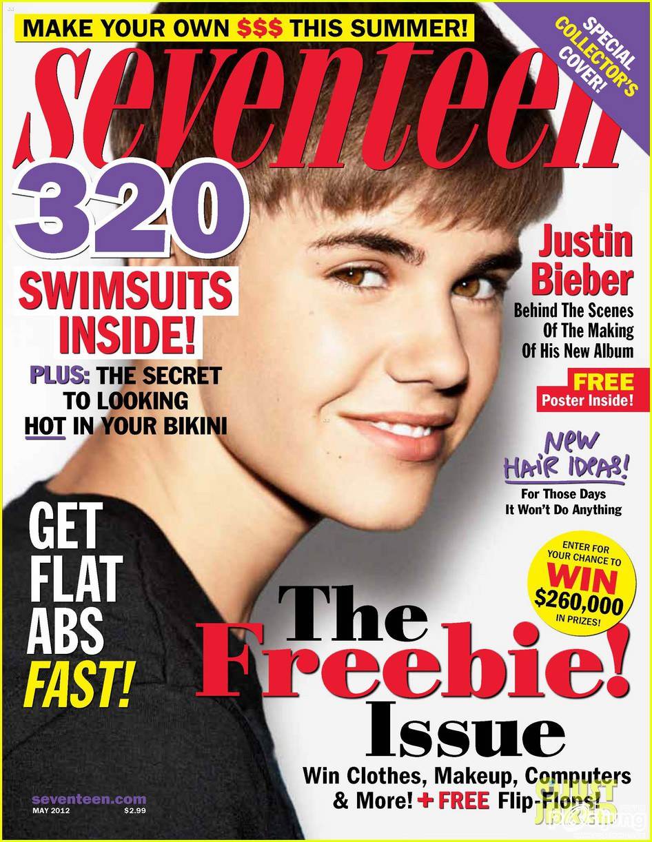 Chloe Moretz and Justin Bieber take Seventeen's May 2012 cover, on newsstands April 17. The 15-year-