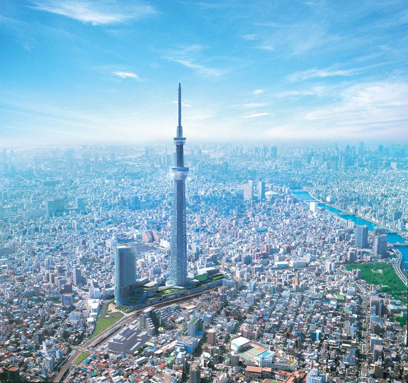 ญี่ปุ่นสร้างตึกหอคอย"Sky Tree"เสร็จแล้ว ผงาดทุบสถิติสูงที่สุดของโลก