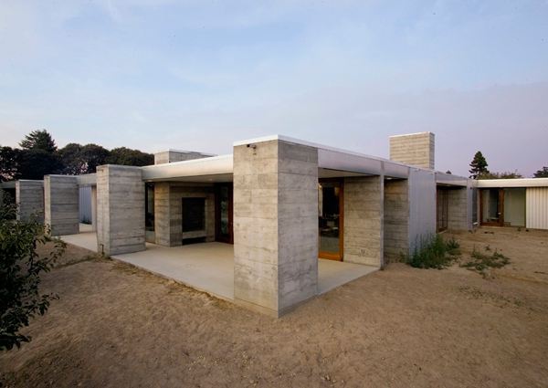 Prefabricated Concrete Home in Sonoma County, CA - aligned with the orchard!
