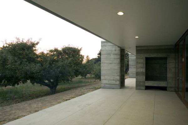 Prefabricated Concrete Home in Sonoma County, CA - aligned with the orchard!