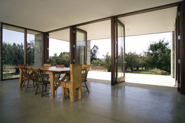 Prefabricated Concrete Home in Sonoma County, CA - aligned with the orchard!