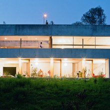 Concrete Prefab House - contemporary design in Switzerland, filled with popular modern furniture