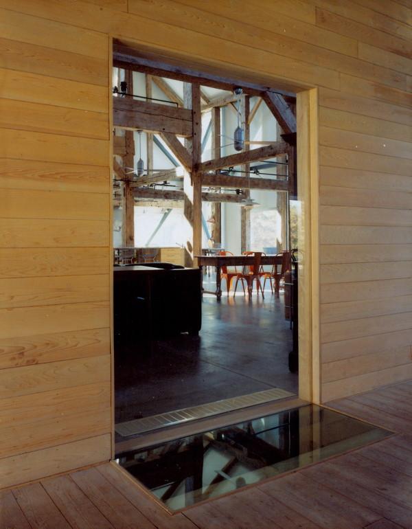 Modern Barn Home - Dutch Barn Frame within a home, transported & restored!