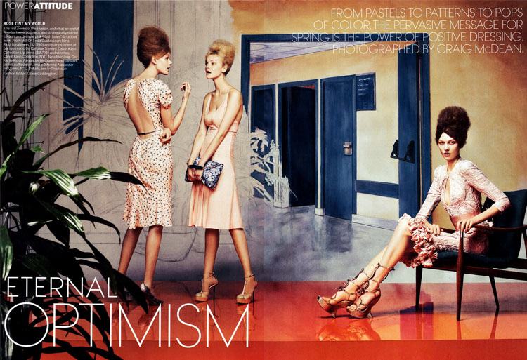 Eternal Optimism: Caroline Trentini By  Craig McDean For The March Issue Of Vogue