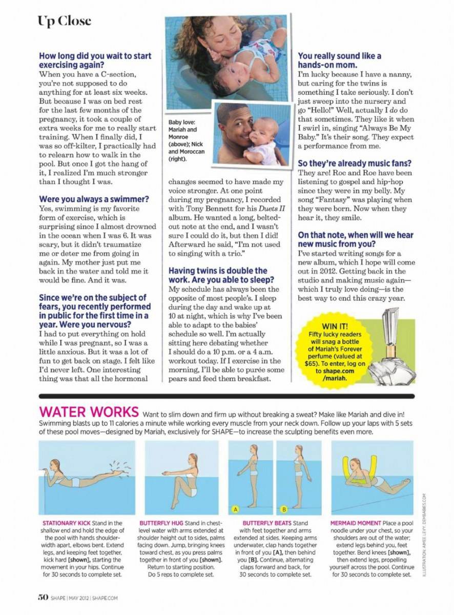 Mariah carey @ Shape May 2012