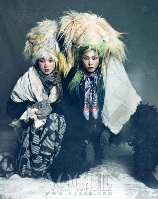 VOGUE KOREA: HAN HYE JIN, SONG KYUNG AH & JANG YOON JU IN "QUEEN OF SNOW" BY PHOTOGRAPHER HONG JANG