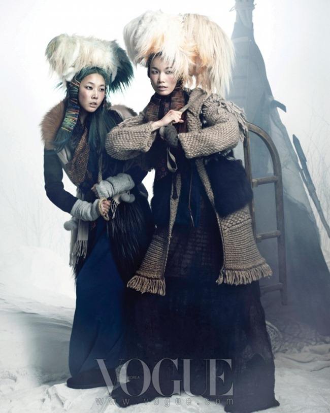 VOGUE KOREA: HAN HYE JIN, SONG KYUNG AH & JANG YOON JU IN "QUEEN OF SNOW" BY PHOTOGRAPHER HONG JANG