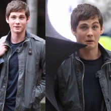 Logan Lerman อารมณ์ดี ทำหน้าทะเล้นเล่นกล้องกับปาปาราซซี่ในกองถ่ายหนัง Percy Jackson: Sea of Monsters