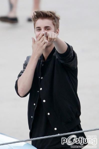 Justin Bieber on the Set of “Boyfriend” Video