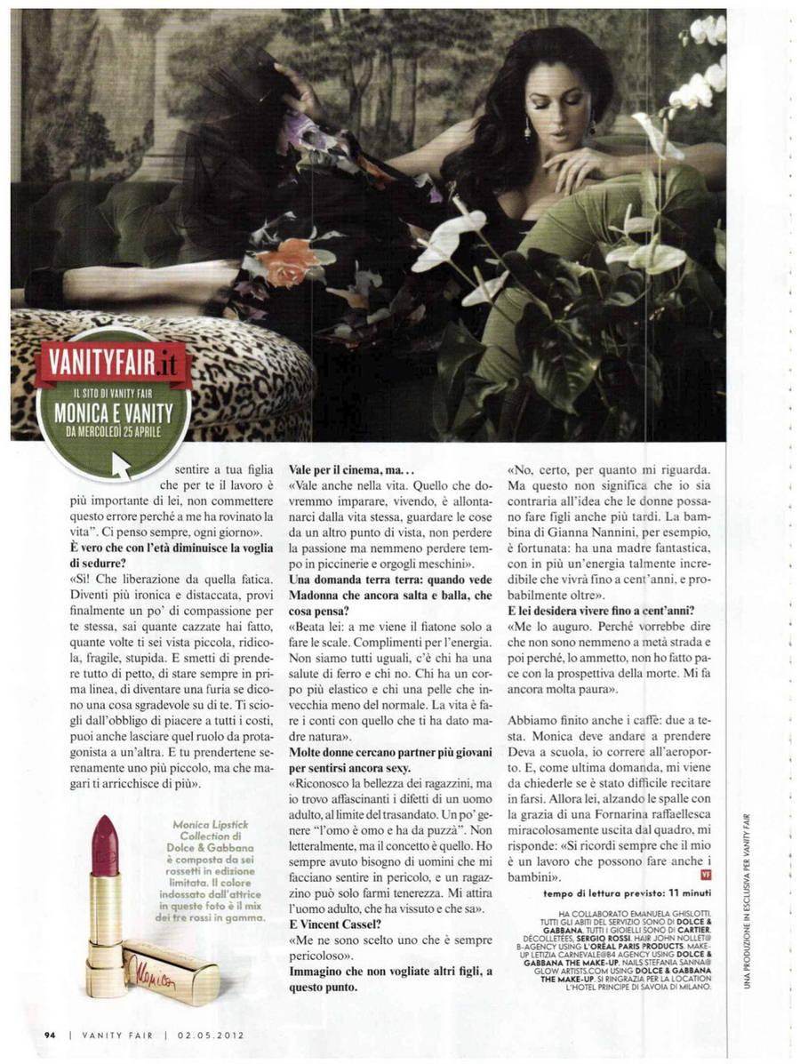 Monica Bellucci @ Vanity Fair Italy May 2012