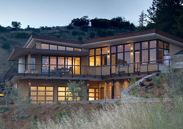 Contemporary Home in Mill Valley, California - earth-inspired luxury hillside home