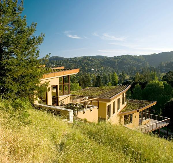Contemporary Home in Mill Valley, California - earth-inspired luxury hillside home