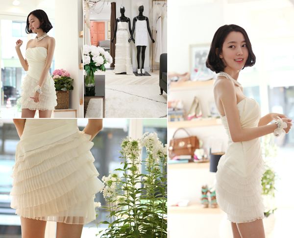 แฟชั่น ชุดงานหมั้น  สไตล์เดรสสั้น