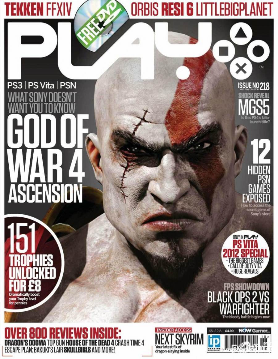 God of War : Ascension @ Play Magazine Issue 218 May 2012