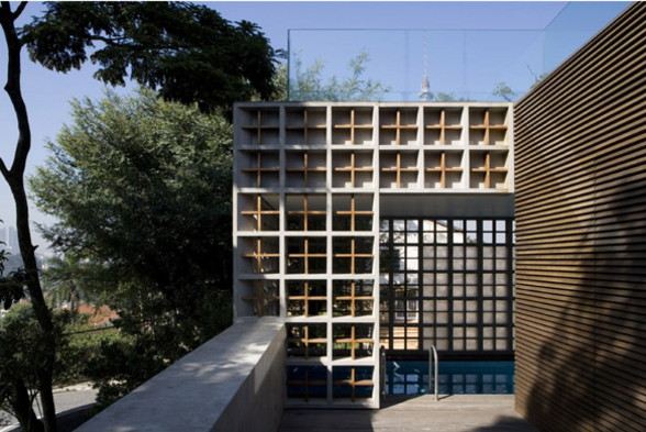 Stylish Home Design in Sao Paulo, Brazil - a rooftop deck, a lap pool and a cool basement