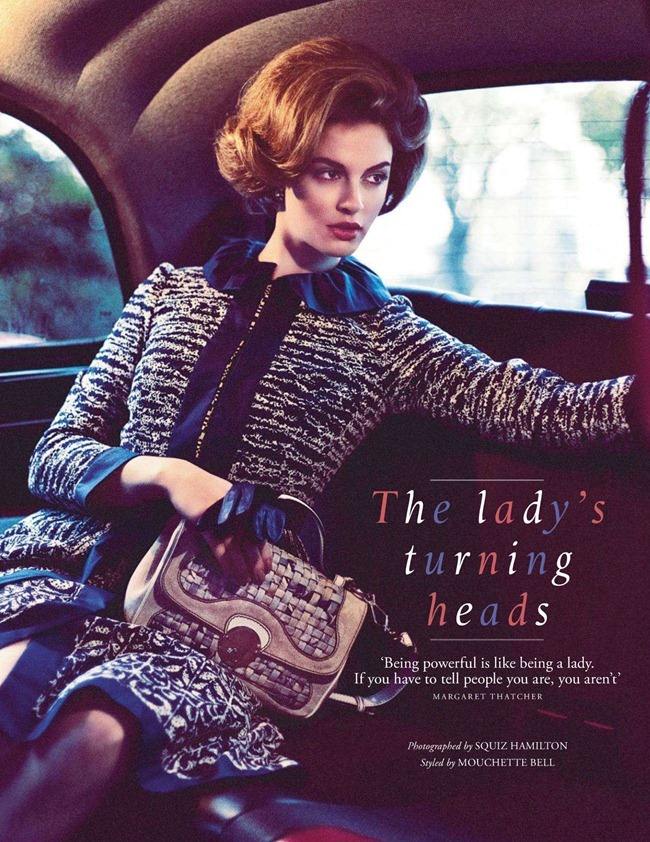 TATLER UK: SOPHIE RAYMONT IN "THE LADY'S TURNING HEADS" BY PHOTOGRAPHER SQUIZ HAMILTON