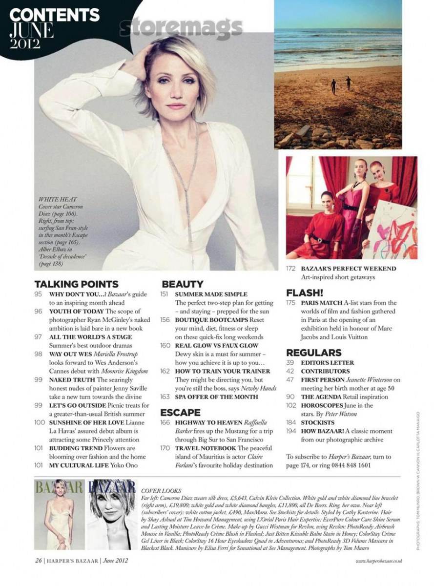 Cameron Diaz @ Harper&rsquo;s Bazaar UK June 2012