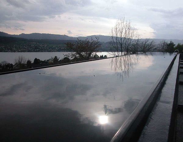Luxury Concrete Fortress on Lake Zurich, Switzerland - we like concrete!
