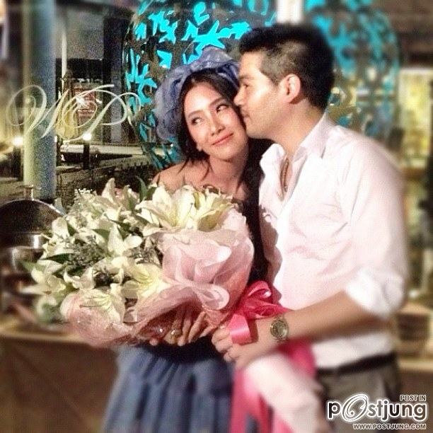 นุ่น วรนุช ฉลองแต่งงานครบ 2 ปี แล้วจ้า