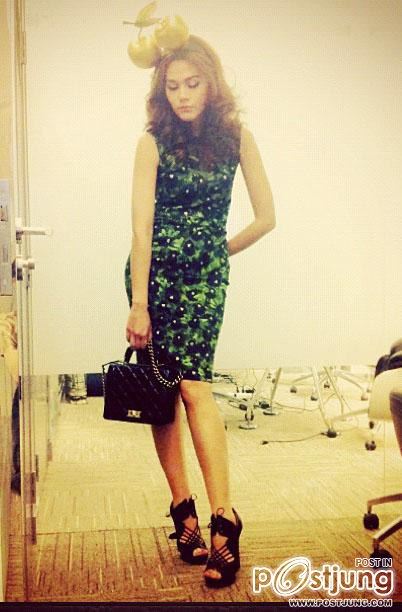 แฟชั่นที่คาดผมชมพู่ อารยา