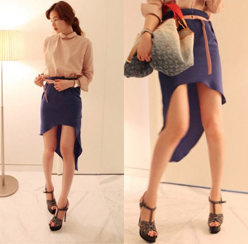 แฟชั่น กระโปรงหน้าสั้นหลังยาว เก๋ไก๋มีสไตล์แบบฉบับเซ็กซี่เกิร์ล