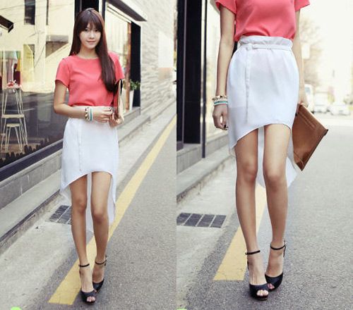แฟชั่น กระโปรงหน้าสั้นหลังยาว เก๋ไก๋มีสไตล์แบบฉบับเซ็กซี่เกิร์ล