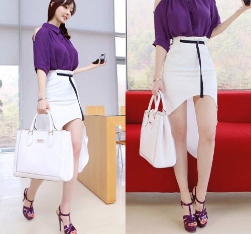 แฟชั่น กระโปรงหน้าสั้นหลังยาว เก๋ไก๋มีสไตล์แบบฉบับเซ็กซี่เกิร์ล