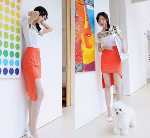 แฟชั่น กระโปรงหน้าสั้นหลังยาว เก๋ไก๋มีสไตล์แบบฉบับเซ็กซี่เกิร์ล