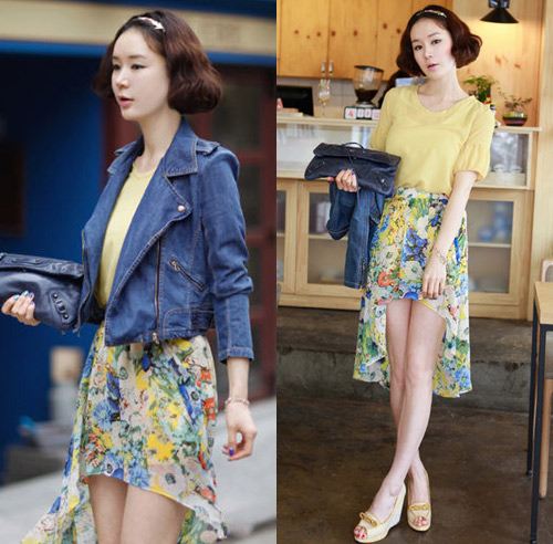 แฟชั่น กระโปรงหน้าสั้นหลังยาว เก๋ไก๋มีสไตล์แบบฉบับเซ็กซี่เกิร์ล