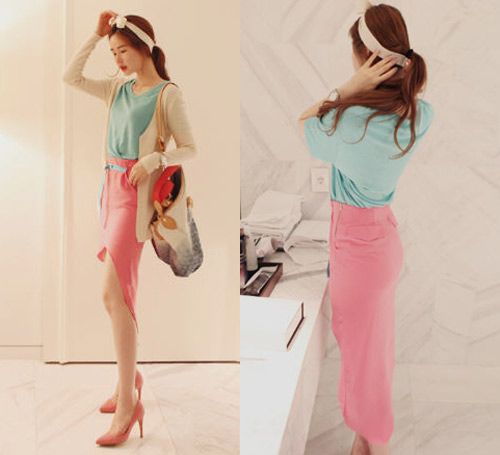 แฟชั่น กระโปรงหน้าสั้นหลังยาว เก๋ไก๋มีสไตล์แบบฉบับเซ็กซี่เกิร์ล