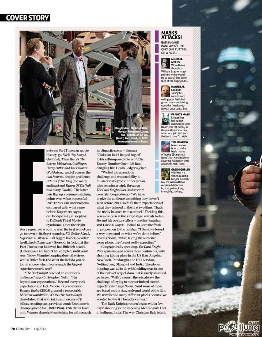 The Dark Knight Rises @ Total Film issue 194 July 2012