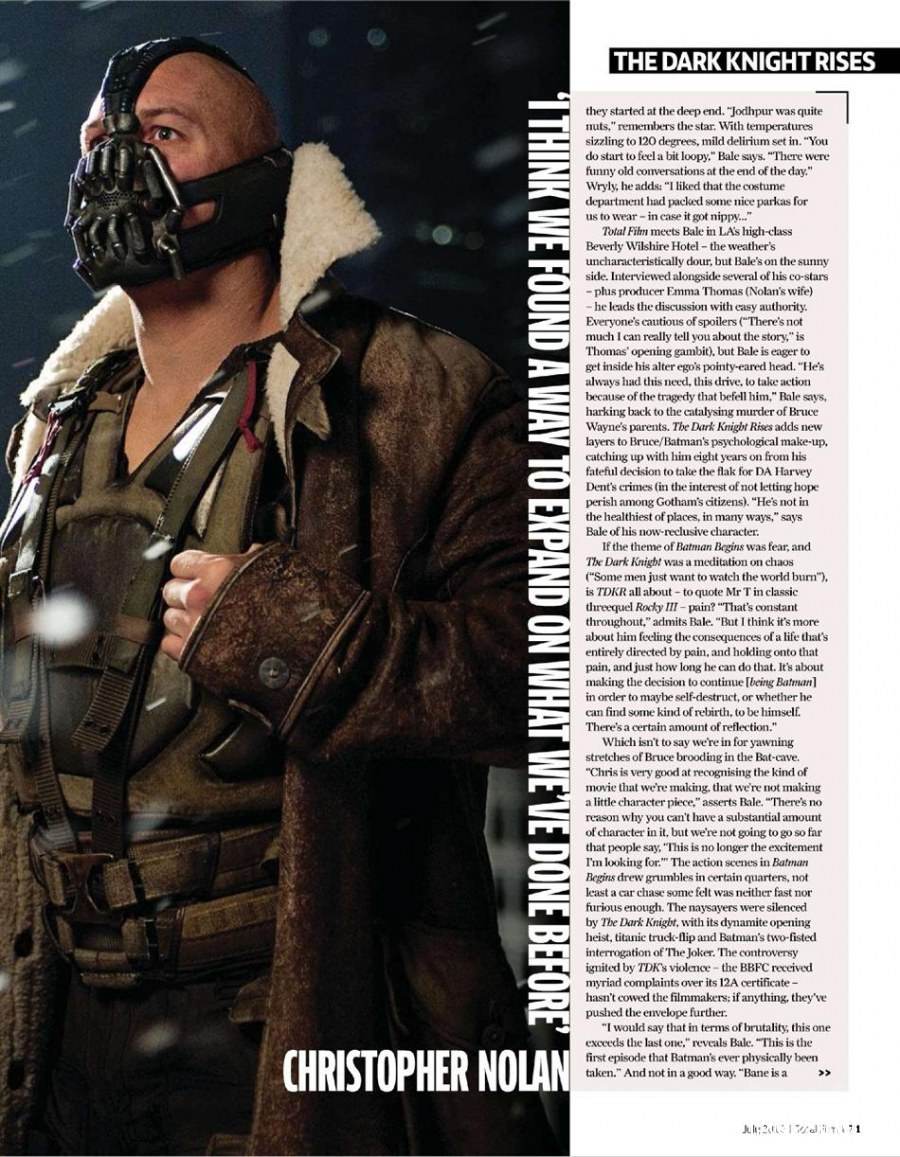The Dark Knight Rises @ Total Film issue 194 July 2012