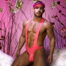 MASCULINE DOSAGE: CHASE HOSTLER IN  PINK FANTASY  BY PHOTOGRAPHER AARON COBBETT
